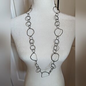 Chic Metallic Circle Necklace